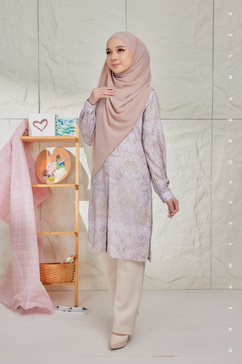Mysa Printed Exclusive Heavy Chiffon Long Blouse