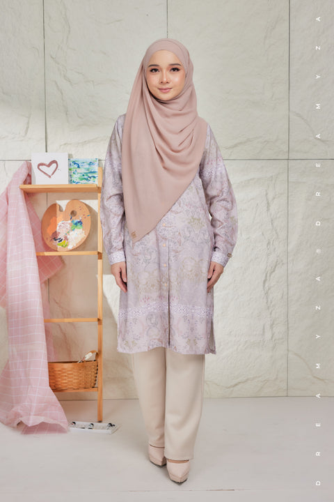 Mysa Printed Exclusive Heavy Chiffon Long Blouse