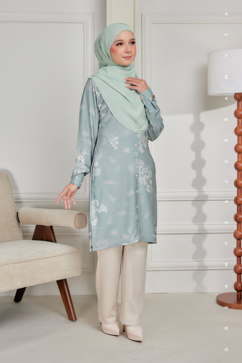 Mysa Printed Exclusive Heavy Chiffon Crepe Long Blouse