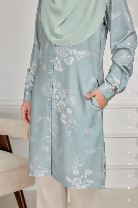 Mysa Printed Exclusive Heavy Chiffon Crepe Long Blouse
