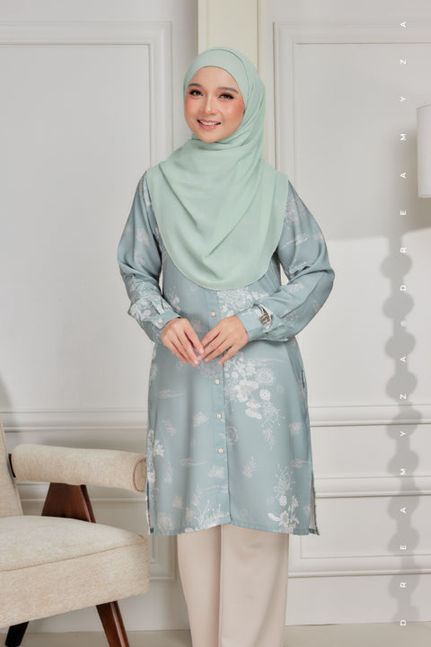 Mysa Printed Exclusive Heavy Chiffon Crepe Long Blouse