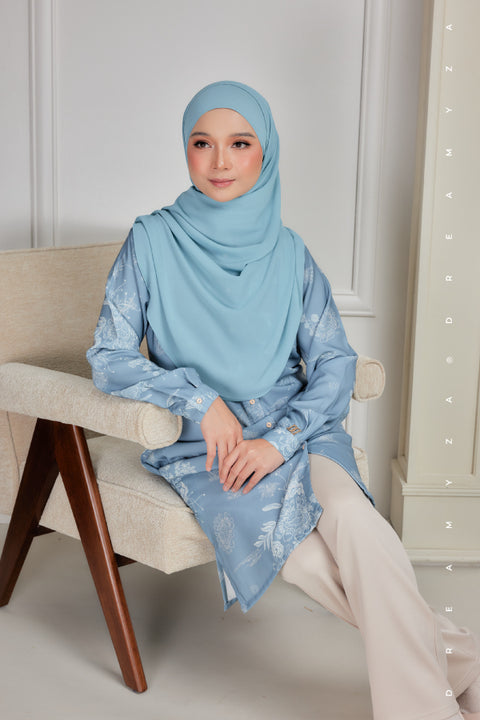 Mysa Printed Exclusive Heavy Chiffon Crepe Long Blouse