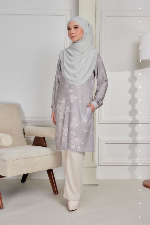 Mysa Printed Exclusive Heavy Chiffon Crepe Long Blouse