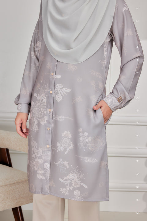 Mysa Printed Exclusive Heavy Chiffon Crepe Long Blouse