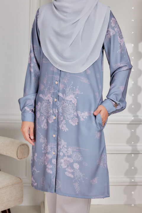Mysa Printed Exclusive Heavy Chiffon Crepe Long Blouse