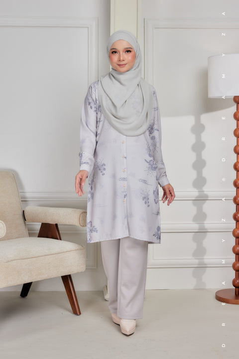 Mysa Printed Exclusive Heavy Chiffon Crepe Long Blouse
