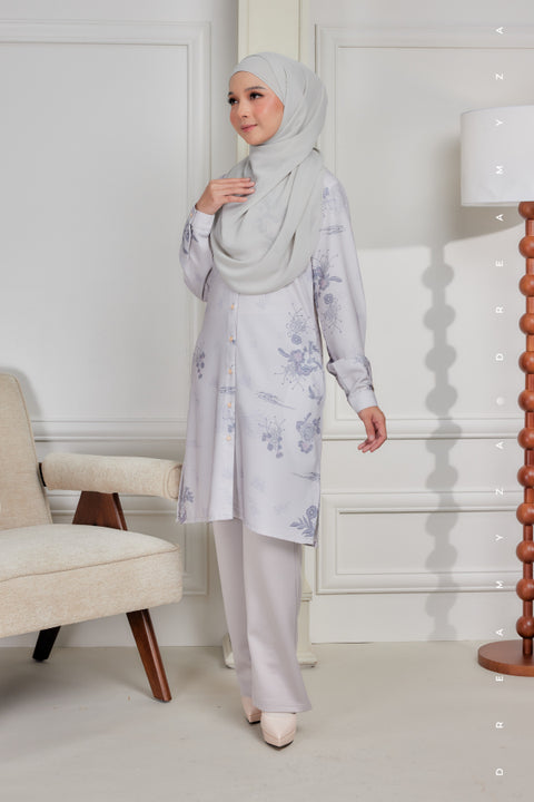 Mysa Printed Exclusive Heavy Chiffon Crepe Long Blouse