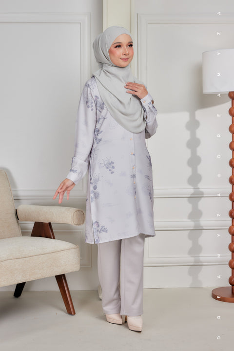 Mysa Printed Exclusive Heavy Chiffon Crepe Long Blouse