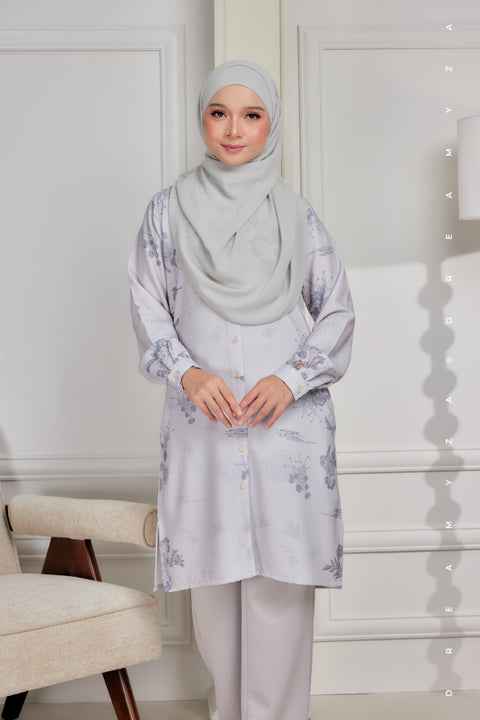 Mysa Printed Exclusive Heavy Chiffon Crepe Long Blouse