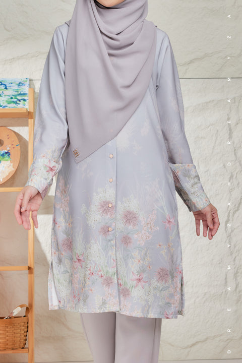Mysa Printed Exclusive Heavy Chiffon Long Blouse