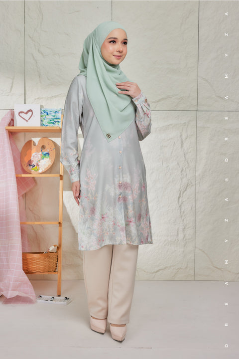 Mysa Printed Exclusive Heavy Chiffon Long Blouse