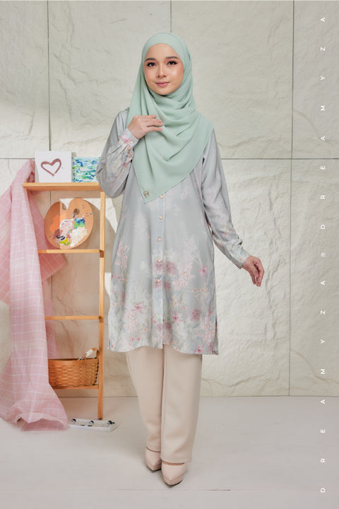 Mysa Printed Exclusive Heavy Chiffon Long Blouse