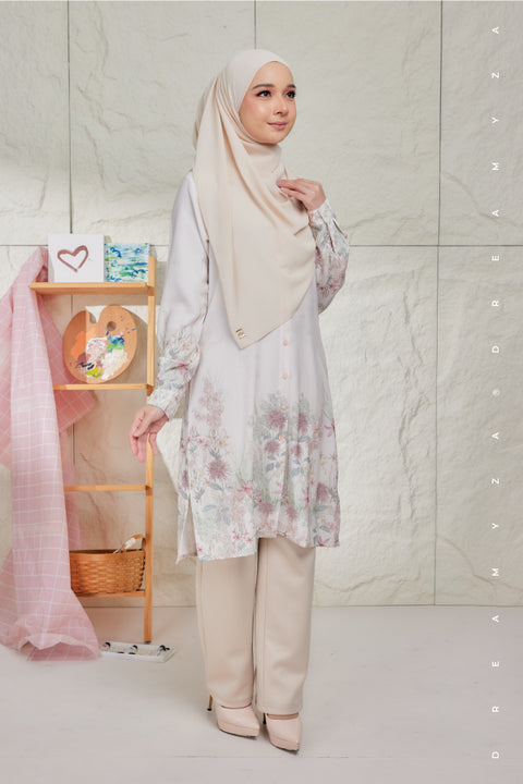 Mysa Printed Exclusive Heavy Chiffon Long Blouse