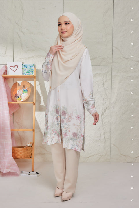 Mysa Printed Exclusive Heavy Chiffon Long Blouse