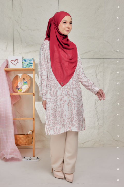 Mysa Printed Exclusive Heavy Chiffon Long Blouse