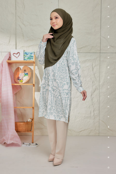 Mysa Printed Exclusive Heavy Chiffon Long Blouse