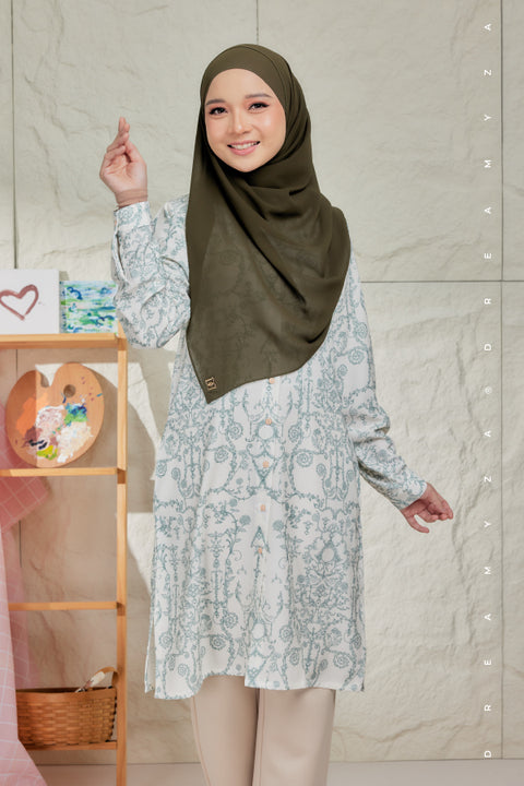 Mysa Printed Exclusive Heavy Chiffon Long Blouse