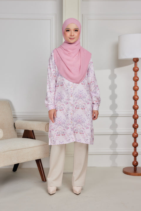 Mysa Printed Exclusive Heavy Chiffon Crepe Long Blouse 2.0