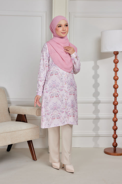 Mysa Printed Exclusive Heavy Chiffon Crepe Long Blouse 2.0