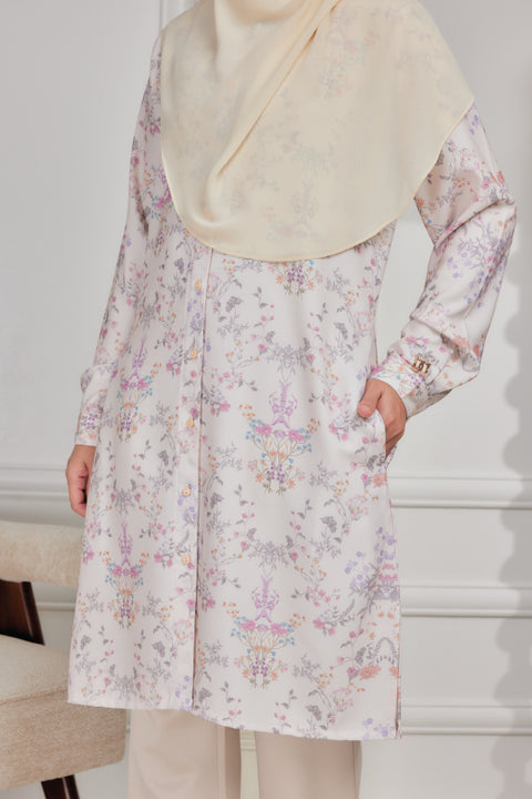 Mysa Printed Exclusive Heavy Chiffon Crepe Long Blouse 2.0