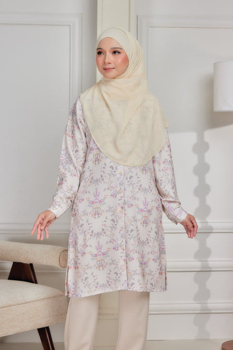 Mysa Printed Exclusive Heavy Chiffon Crepe Long Blouse 2.0