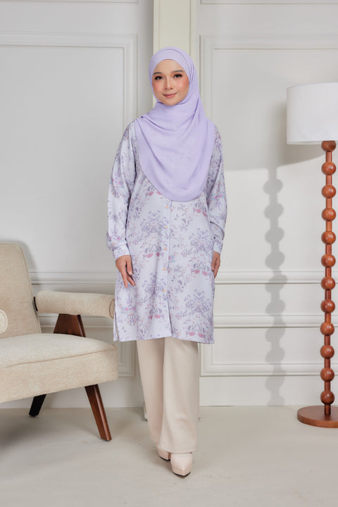 Mysa Printed Exclusive Heavy Chiffon Crepe Long Blouse 2.0