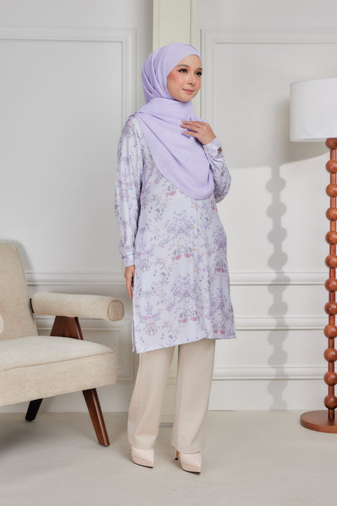 Mysa Printed Exclusive Heavy Chiffon Crepe Long Blouse 2.0