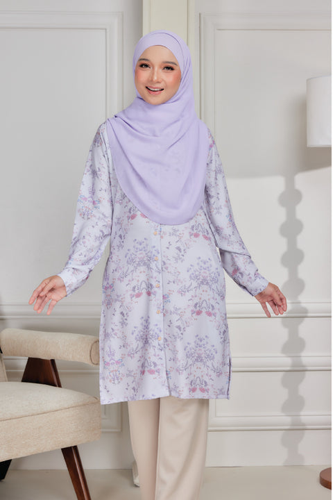 Mysa Printed Exclusive Heavy Chiffon Crepe Long Blouse 2.0