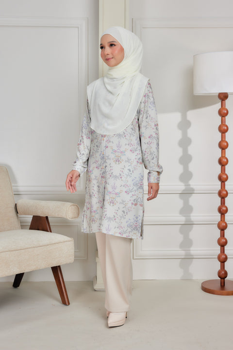 Mysa Printed Exclusive Heavy Chiffon Crepe Long Blouse 2.0