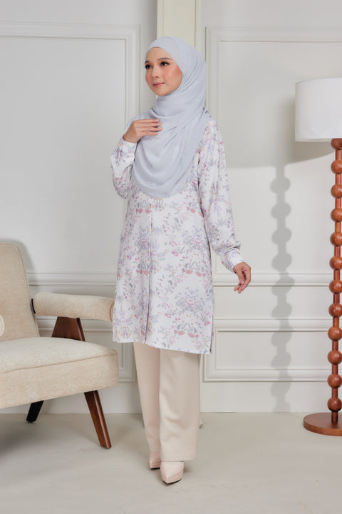 Mysa Printed Exclusive Heavy Chiffon Crepe Long Blouse 2.0
