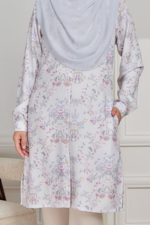 Mysa Printed Exclusive Heavy Chiffon Crepe Long Blouse 2.0