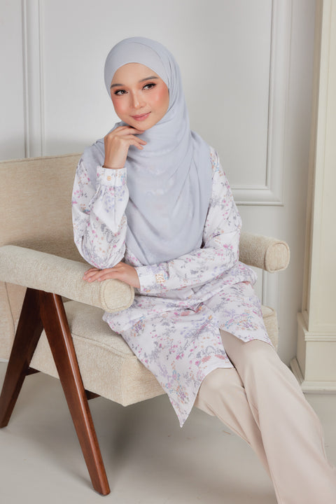 Mysa Printed Exclusive Heavy Chiffon Crepe Long Blouse 2.0