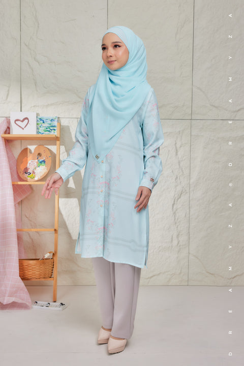 Mysa Printed Exclusive Heavy Chiffon Long Blouse