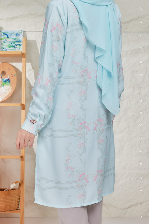 Mysa Printed Exclusive Heavy Chiffon Long Blouse