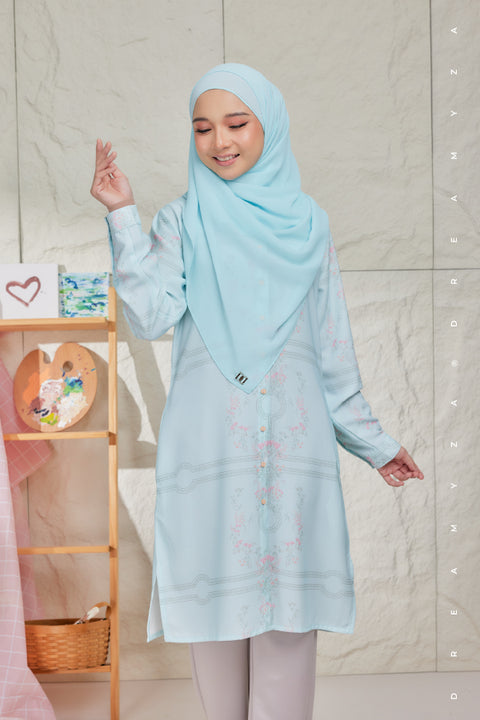Mysa Printed Exclusive Heavy Chiffon Long Blouse