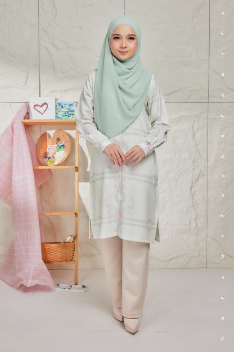 Mysa Printed Exclusive Heavy Chiffon Long Blouse