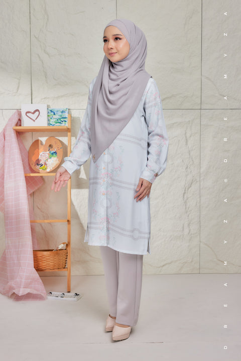 Mysa Printed Exclusive Heavy Chiffon Long Blouse