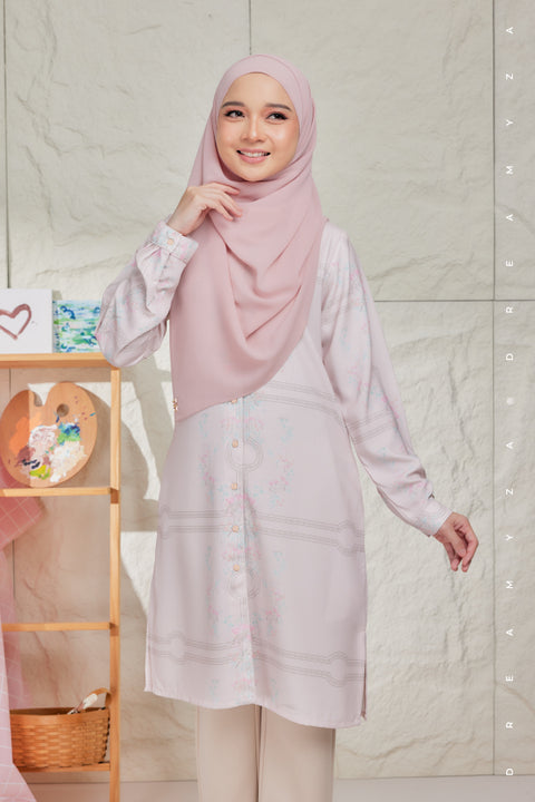 Mysa Printed Exclusive Heavy Chiffon Long Blouse