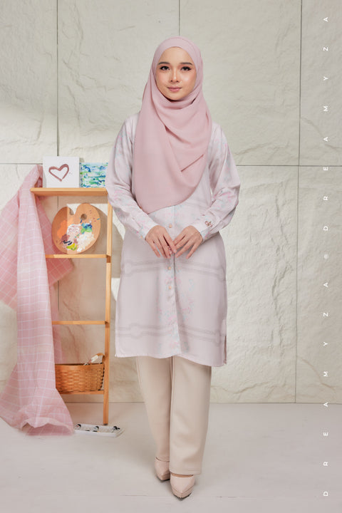 Mysa Printed Exclusive Heavy Chiffon Long Blouse