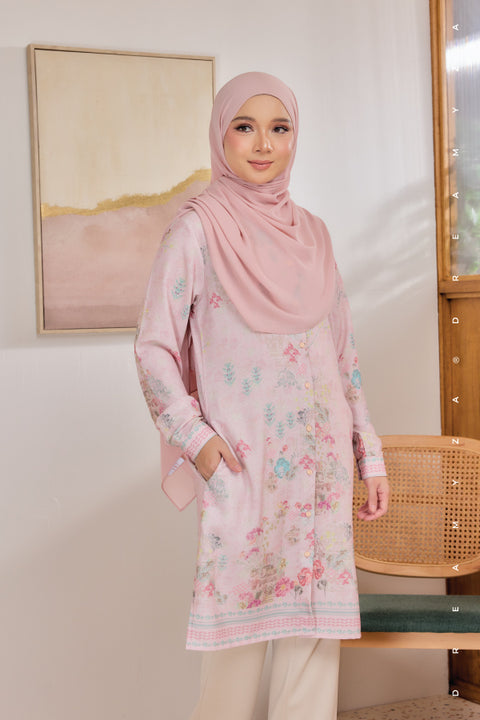 Mysa Printed Exclusive Ironless Heavy Chiffon Crepe Long Blouse 2.0