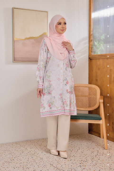 Mysa Printed Exclusive Ironless Heavy Chiffon Crepe Long Blouse 2.0
