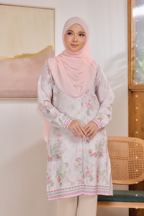 Mysa Printed Exclusive Ironless Heavy Chiffon Crepe Long Blouse 2.0
