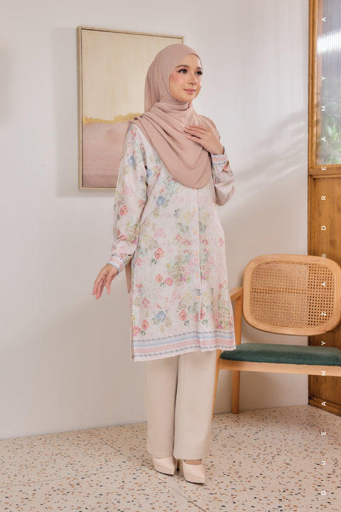 Mysa Printed Exclusive Ironless Heavy Chiffon Crepe Long Blouse 2.0