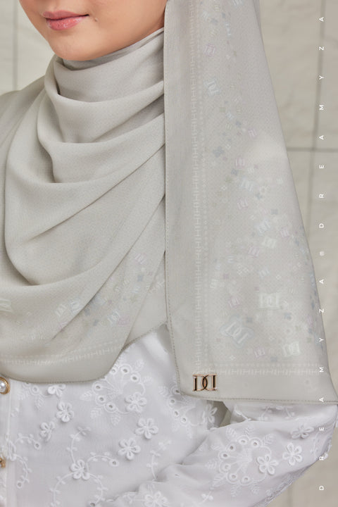 Nura Printed Premium Heavy Chiffon Shawl Tudung