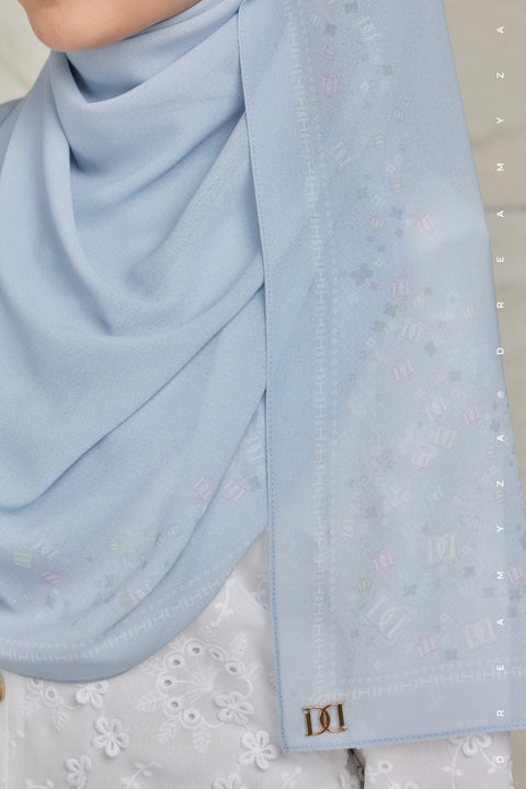 Nura Printed Premium Heavy Chiffon Shawl Tudung