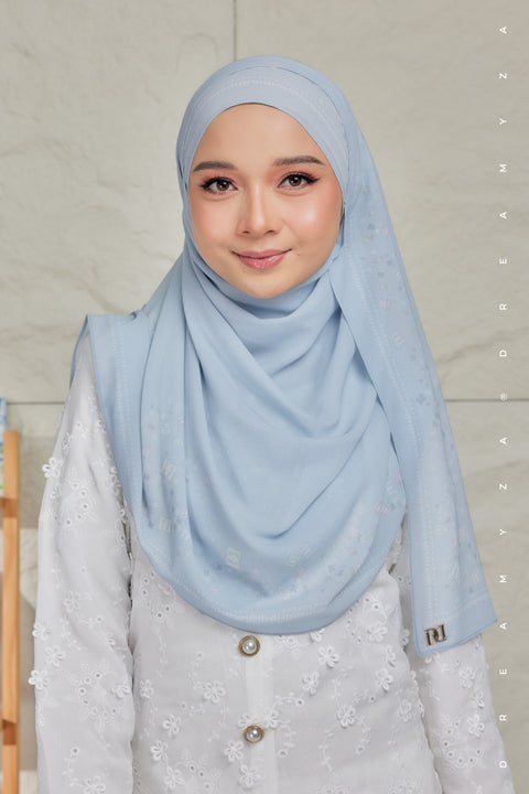 Nura Printed Premium Heavy Chiffon Shawl Tudung