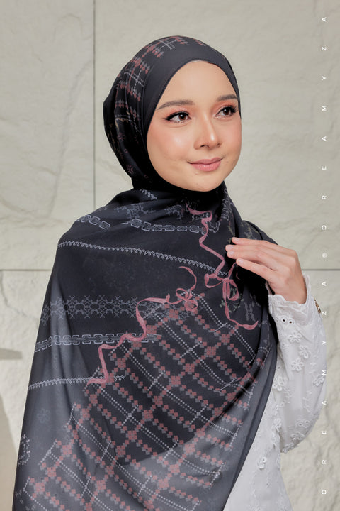 Nura Printed Premium Heavy Chiffon Shawl Tudung