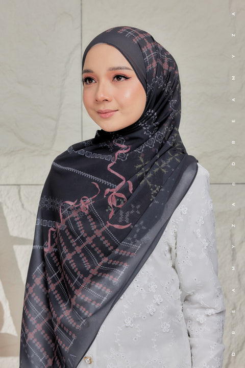 Nura Printed Premium Heavy Chiffon Shawl Tudung