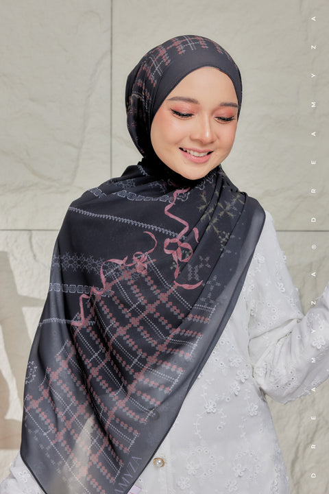 Nura Printed Premium Heavy Chiffon Shawl Tudung