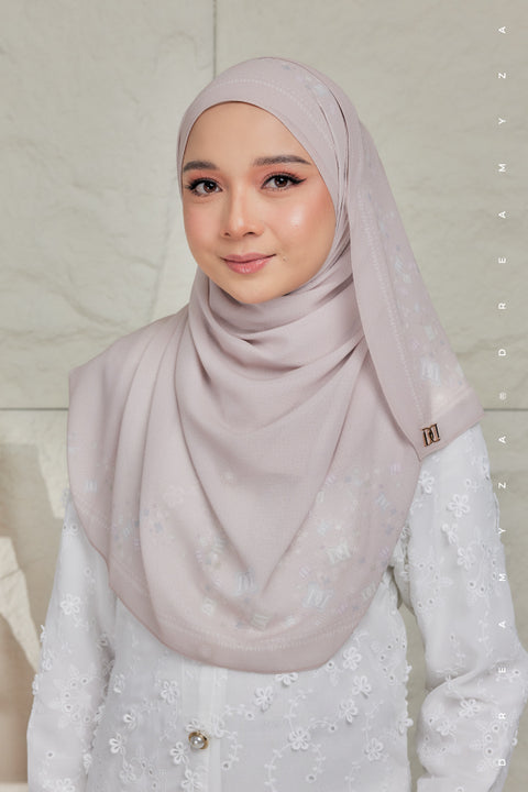 Nura Printed Premium Heavy Chiffon Shawl Tudung